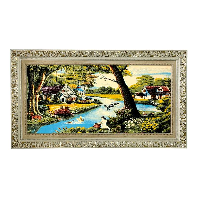 تابلو فرش ماشینی مدل رودخانه کد 7652