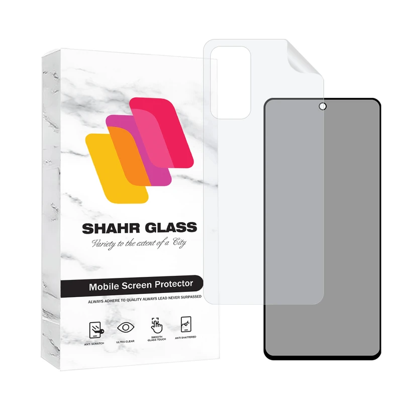 محافظ صفحه نمایش حریم شخصی شهر گلس مدل FULLPRIVNANOSH مناسب برای گوشی موبایل شیائومی Redmi Note 11 4G / Note 11S 4G به همراه محافظ پشت گوشی