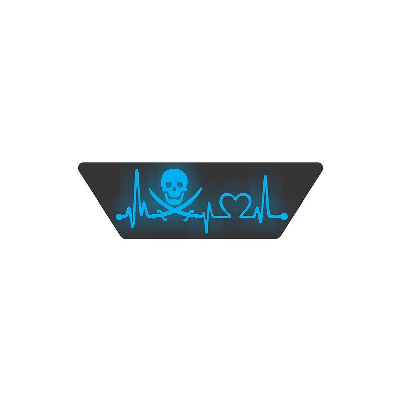 آرم شیشه عقب خودرو طرح ضربان اسکلت LED B چراغدار