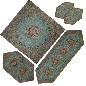 ست 5 تکه رومیزی ترمه مدل گوهر کد SZ5-5