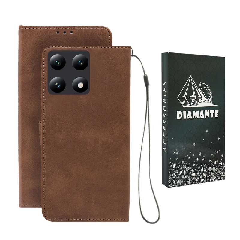 کیف کلاسوری دیامانته مدل Band Bk مناسب برای گوشی موبایل شیائومی Mi 14T Pro به همراه بندآویز