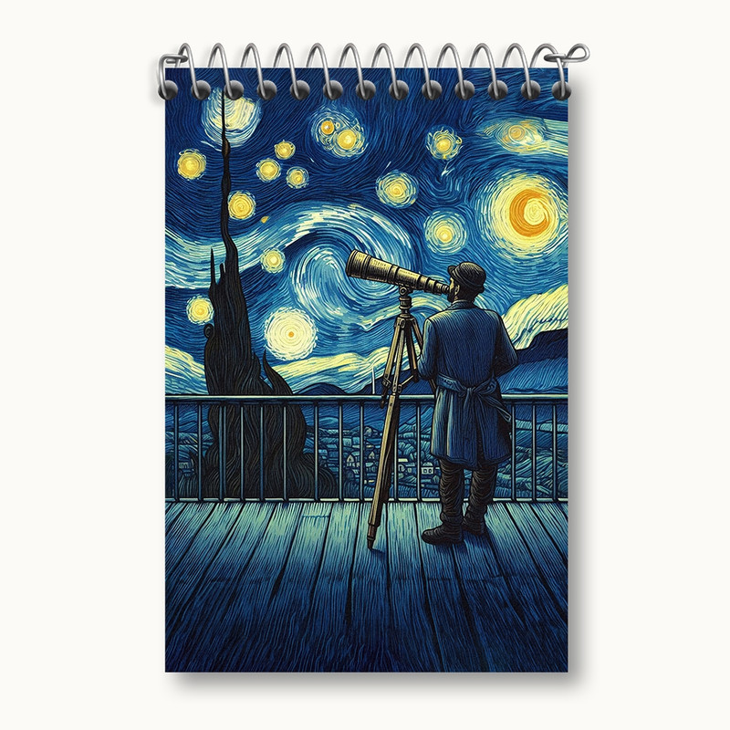 دفتر یادداشت 50 برگ خندالو مدل ونسان ونگوگ کد F246