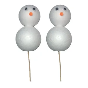 ماکت دکوری مدل یونولیتی آدم برفی مجموعه 2 عددی