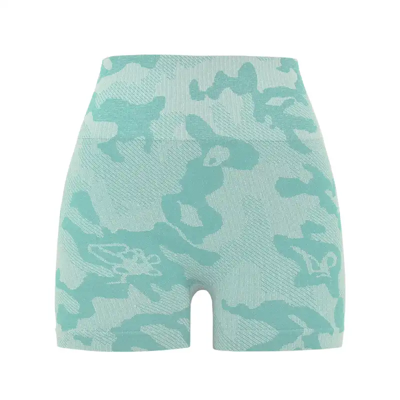 شلوارک ورزشی زنانه مدل شینو چریکی کوتاه G1 رنگ سبز روشن