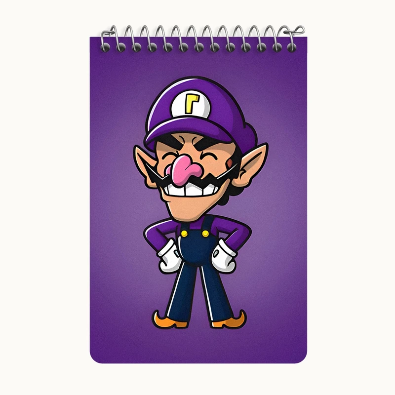 دفتر یادداشت 50 برگ خندالو طرح سوپر ماریو (Super Mario) کد F9432