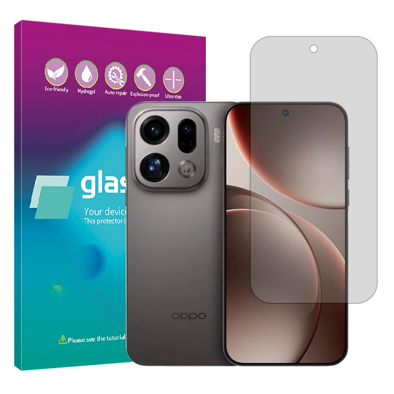 محافظ صفحه نمایش مات گلس پرو مدل بدون حاشیه مناسب برای گوشی موبایل اوپو Find X9 Pro