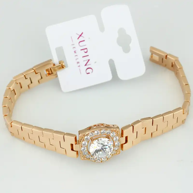 دستبند زنانه ژوپینگ مدل نگینی طرح ساعت کد TBR-292