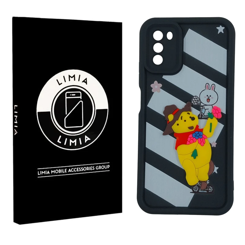 کاور لیمیا مدل سولید لنزدار طرح عروسکی برجسته مناسب برای گوشی موبایل شیائومی Redmi M3