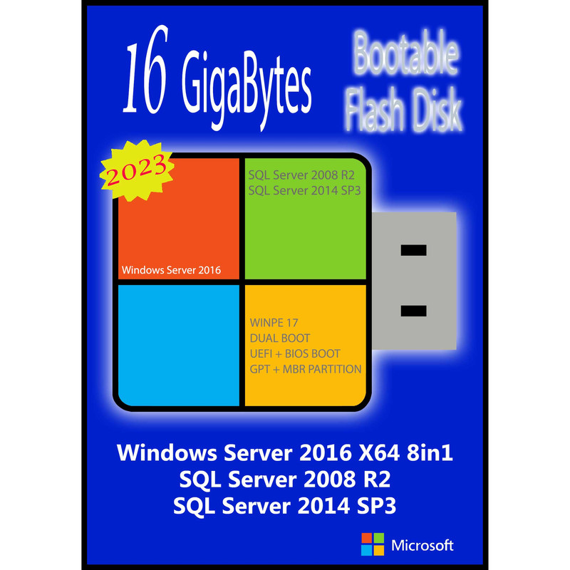 سیستم عامل Windows Server 2016 8in1 X64 - 2023 نشر مایکروسافت 