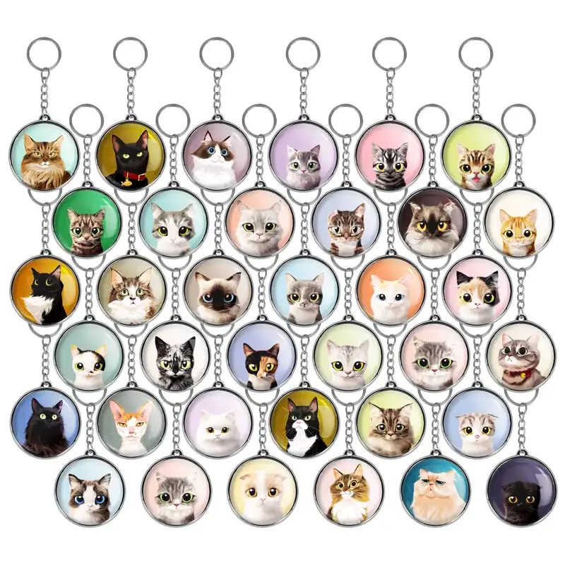 جاکلیدی خندالو طرح گربه Cat مدل دوطرفه کد 130 مجموعه 36 عددی