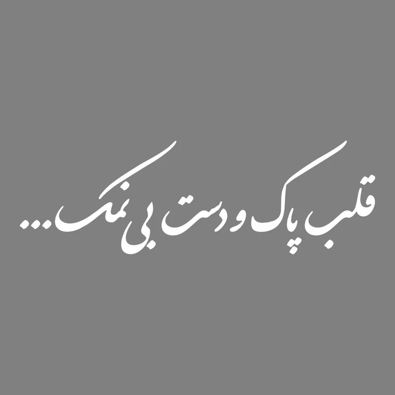 برچسب بدنه خودرو طرح قلب پاک و دست بی نمک کد MT-W520