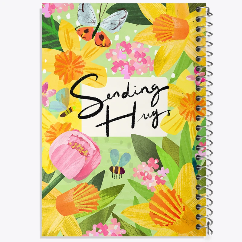 دفتر ژورنال نویسی 50 برگ خندالو مدل نقطه ای طرح گل گلی کد N732