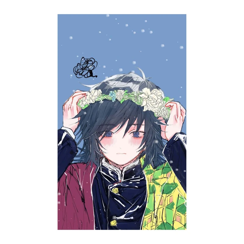 استیکر لپ تاپ و موبایل مدل انیمه طرح demon slayer Giyu Tomioka کد 1808