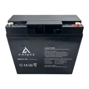 باتری UPS با ولتاژ 12 ولت و شدت جریان 18 آمپرساعت مدل UNIQUE