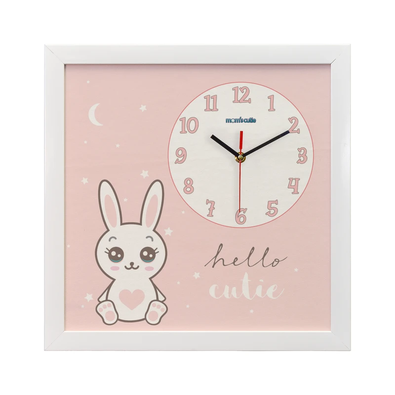 ساعت دیواری کودک مامز کیوتی مدل خرگوش لوس S-53