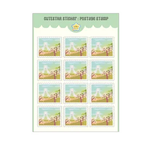 برچسب کیوت استار مدل تمبر فانتزی طرح میدان آزادی