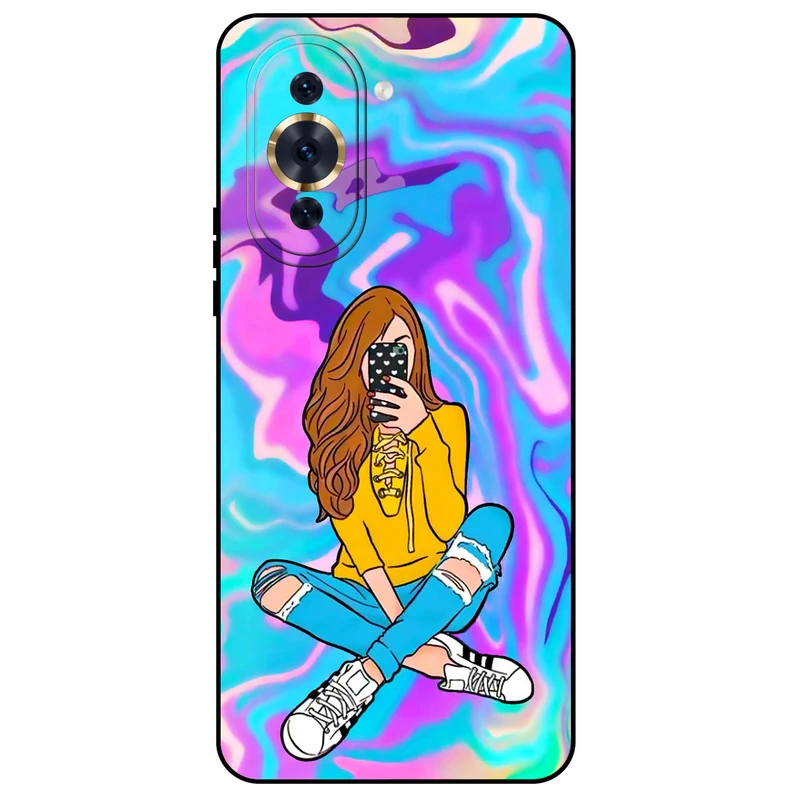 کاور مگافون طرح دخترانه مدل 7592 مناسب برای گوشی موبایل هوآوی Nova 10 Pro   