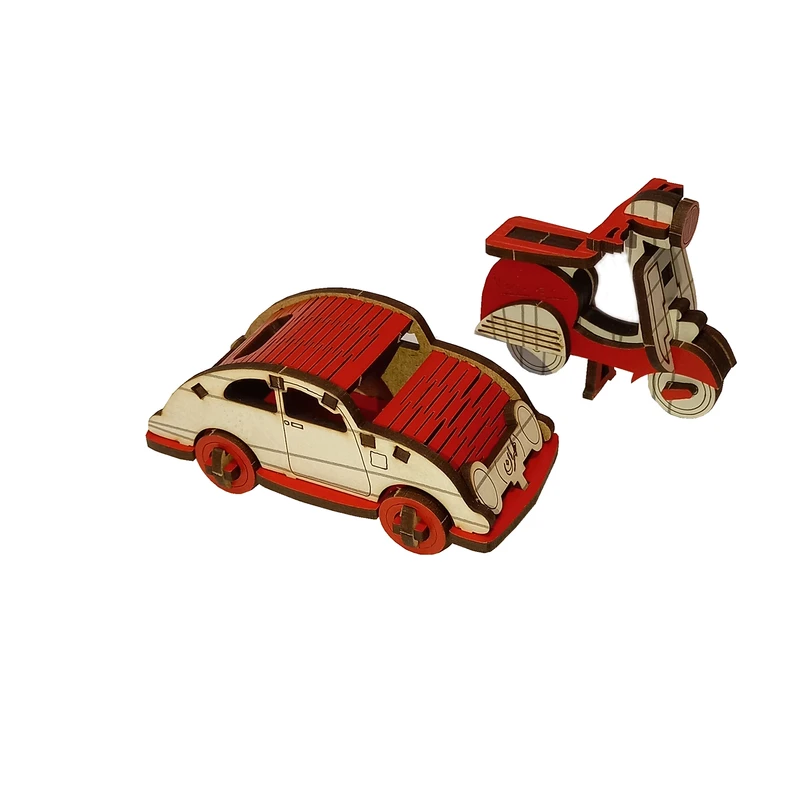 ماکت دکوری مدل فولکس و وسپا کد 002 مجموعه 2 عددی