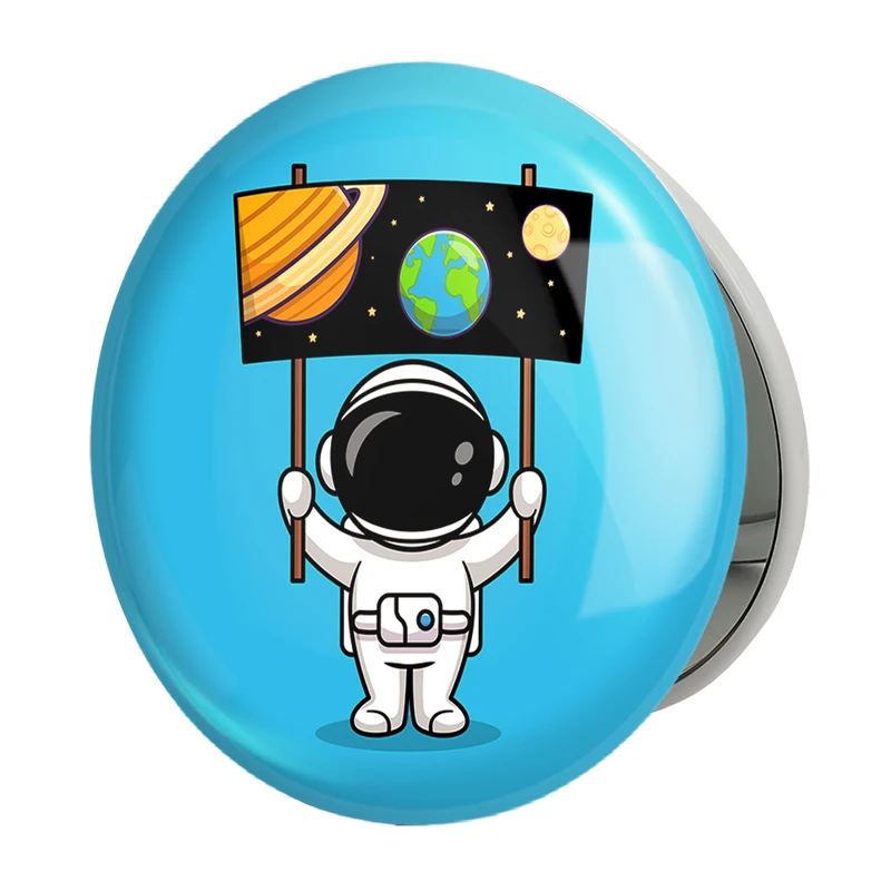 آینه جیبی خندالو طرح فضانورد مدل تاشو کد 25129 