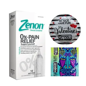 کاندوم زنون مدل PAIN RELIEF بسته 12 عددی به همراه کاندوم کاپوت مجموعه 2 عددی