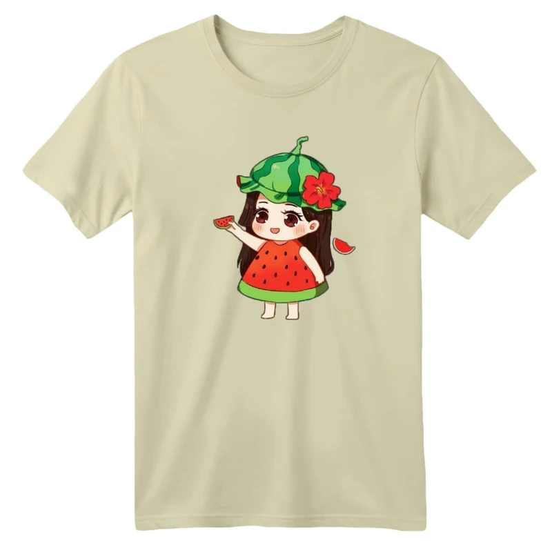 تی شرت آستین کوتاه بچگانه مدل دخترک یلدایی کد 8