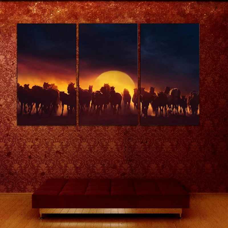 تابلو شاسی بکلیت طرح اسب مدل SH-607 مجموعه 3 عددی