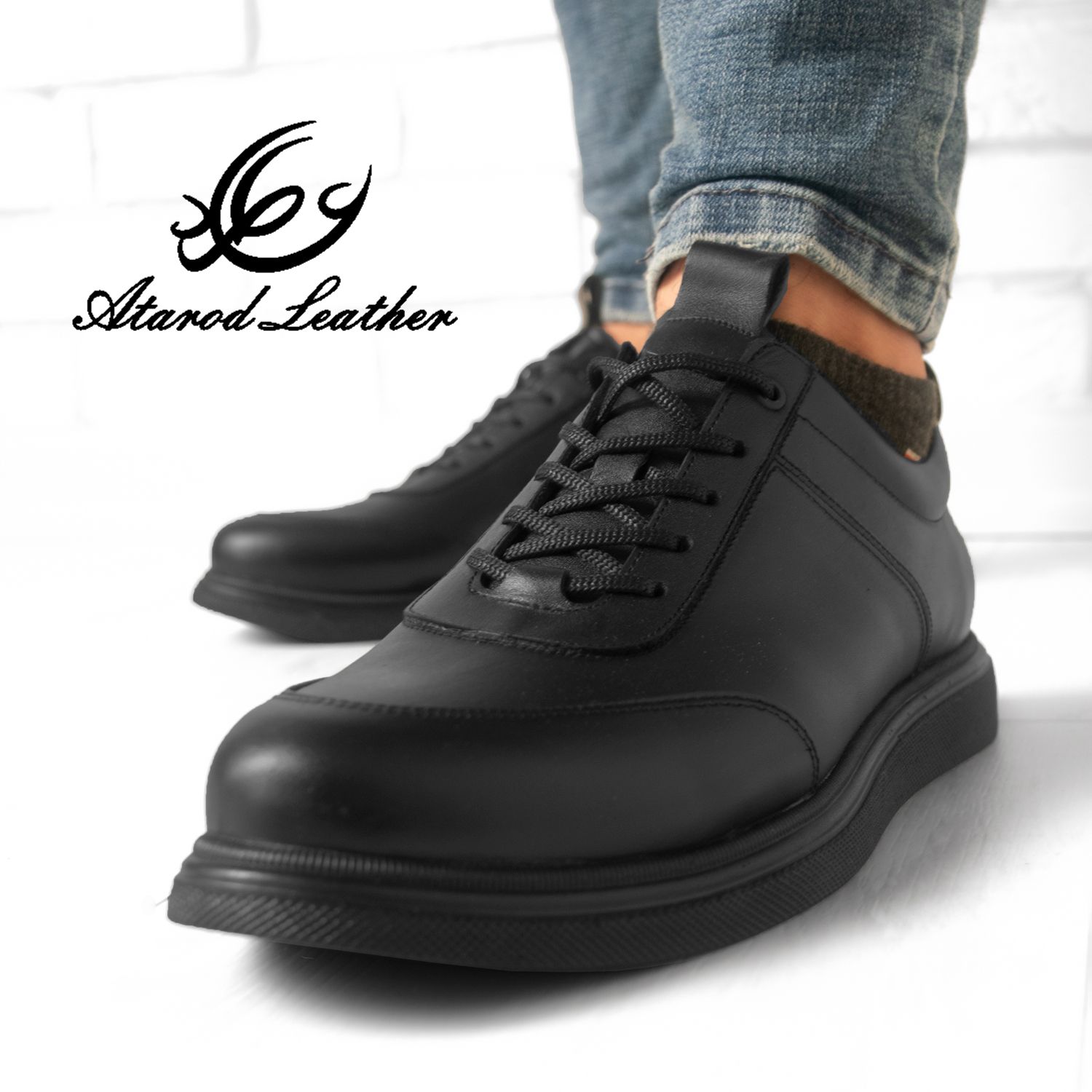 کفش روزمره مردانه چرم عطارد مدل چرم طبیعی کد SH36 -  - 16