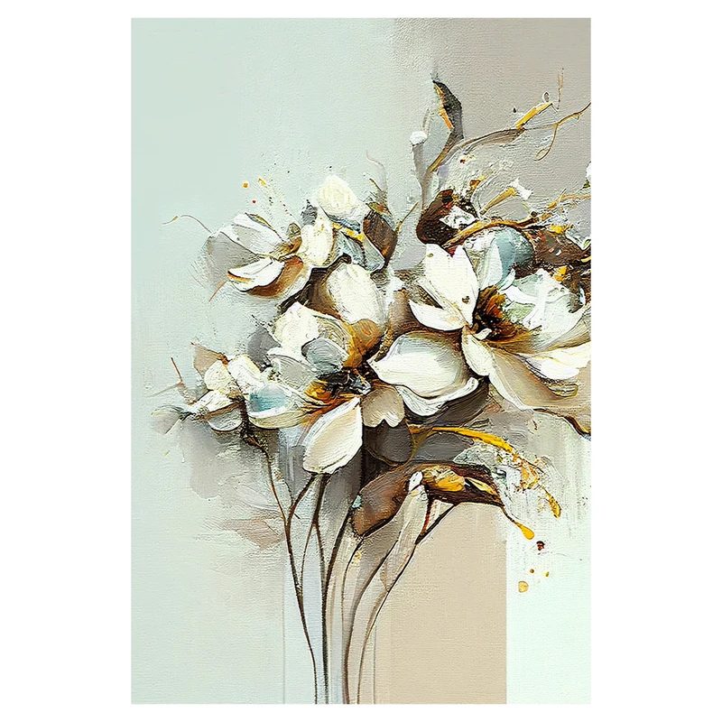 فرش پارچه‌ای مدل فرشینه طرح نقاشی گل کد AR3059792