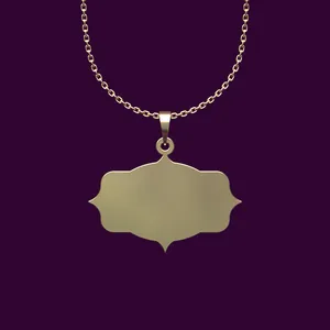 گردنبند طلا 18 عیار زنانه مدوپد مدل شکل هندسی کد P2-1-1237