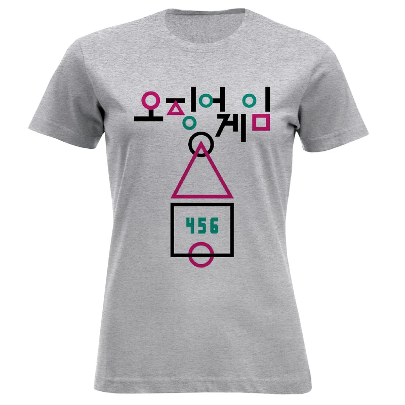 تی شرت آستین کوتاه زنانه مدل بازی مرکب W378