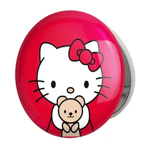 آینه جیبی خندالو طرح هلو کیتی مدل تاشو کد 24739 