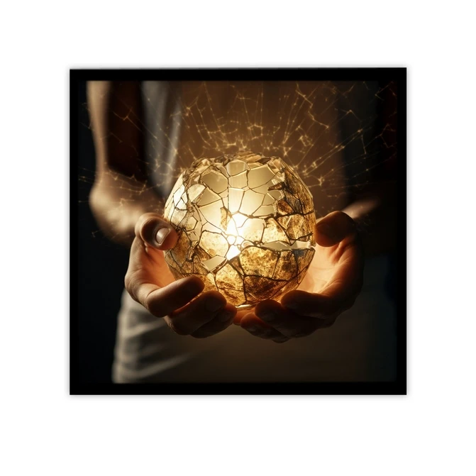 تابلو نوری بکلیت طرح گوی نورانی مدل B-MID-19548