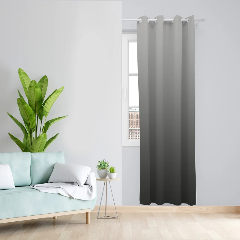 پرده طرح سایه روشن مدل مخمل پانچی کد L 475 Z سایز 140x200 سانتی متر