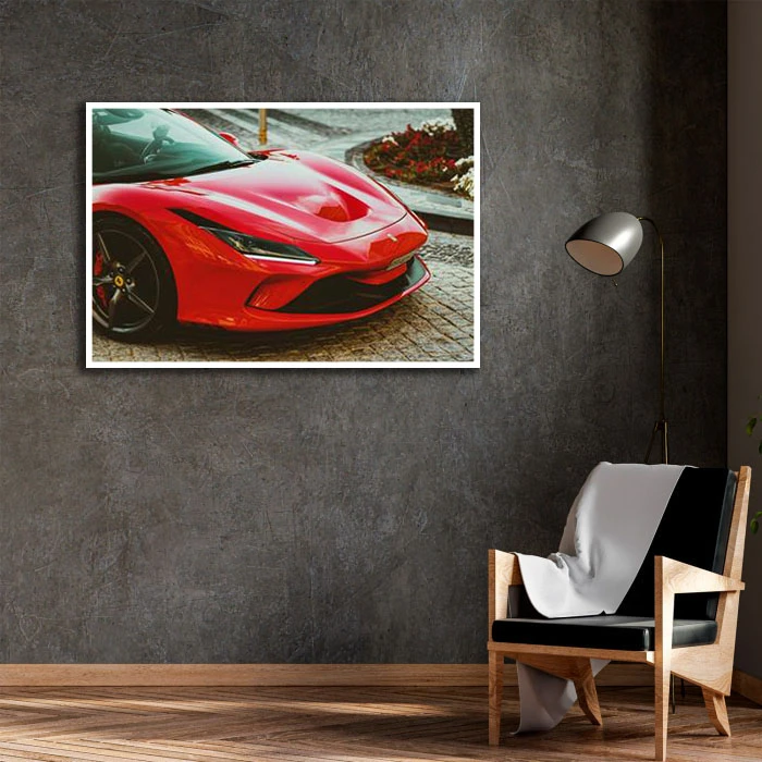 تابلو نوری بکلیت طرح ماشین فراری مدل W-D2206 فریم سفید