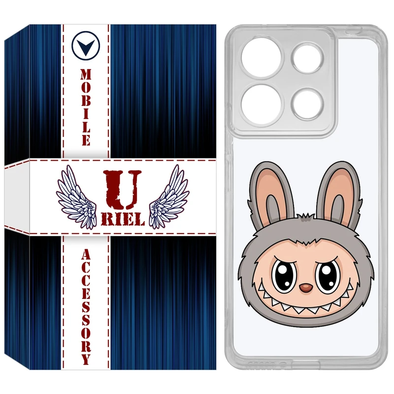 کاور یوریل مدل Clear کد 114 طرح لبوبو Labubu مناسب برای گوشی موبایل شیائومی Redmi Note 13 4G
