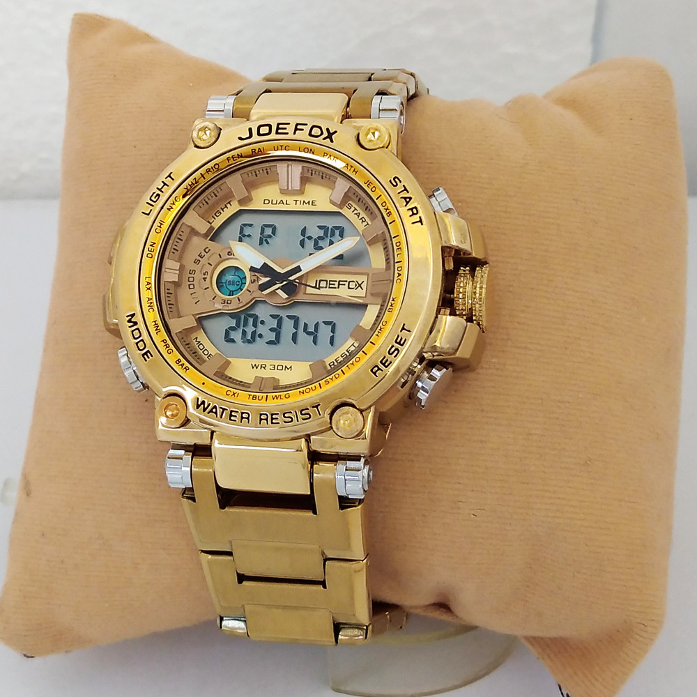 ساعت مچی عقربه‌ای مردانه جی فوکس مدل بندفلزی کد 160