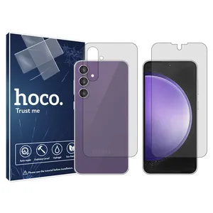 Hoco transparent screen protector model HyGEL suitable for Samsung Galaxy S 23 FE mobile phone along with the phone back protector