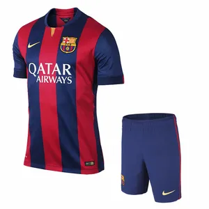 ست تی‌شرت و شلوارک ورزشی مردانه مدل بارسلونا Home 2015