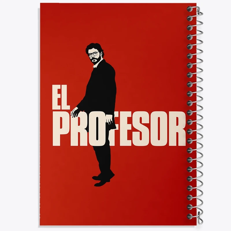 دفتر ژورنال نویسی 50 برگ خندالو مدل نقطه ای طرح پروفسور سریال خانه ی کاغذی کد F1715