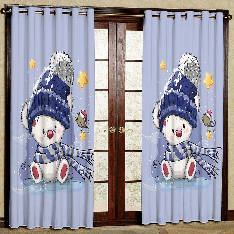 پرده مدل مخمل پانچی طرح کودک کد 1847T2 سایز 200x140 سانتی متر