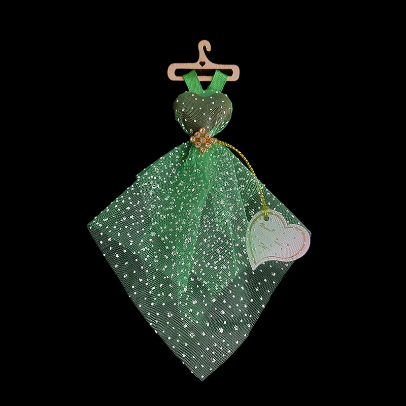 گیفت مدل حنا طرح لباس سبز بسته ۱۰ عددی