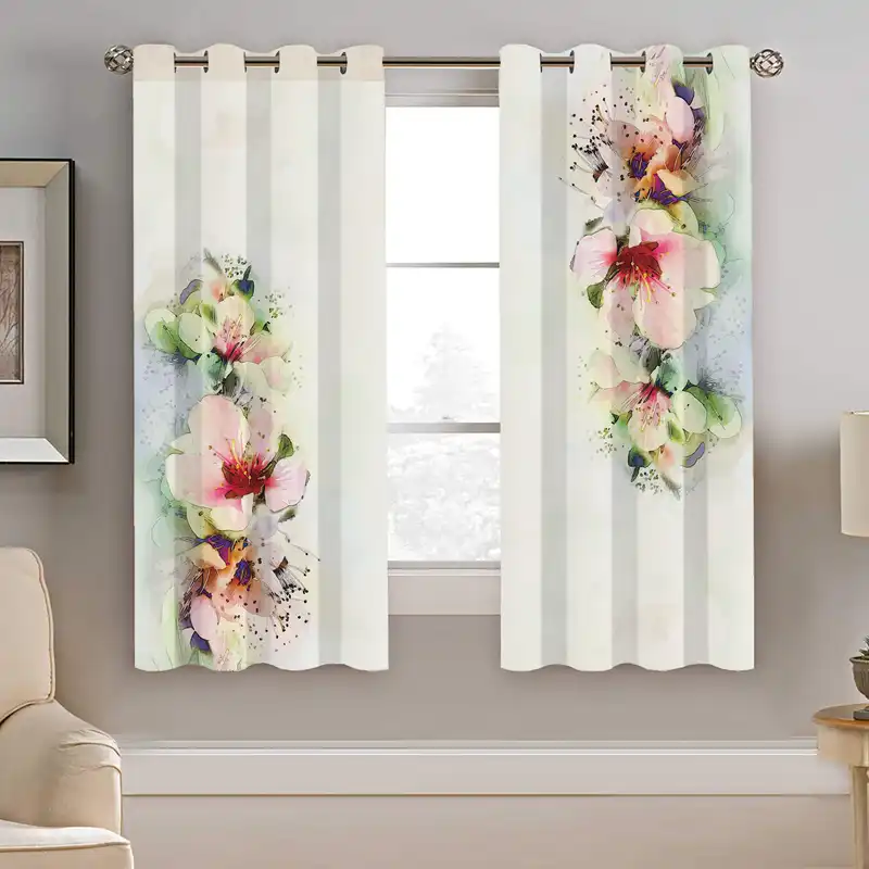 پرده نیروانا طرح گل مدل هازان کد 8681 سایز 140×200 سانتی متر