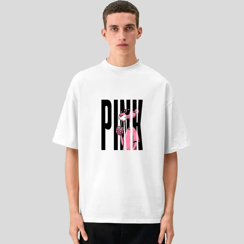 تی شرت  آستین سه ربع مردانه مدل پنبه دورو طرح pink