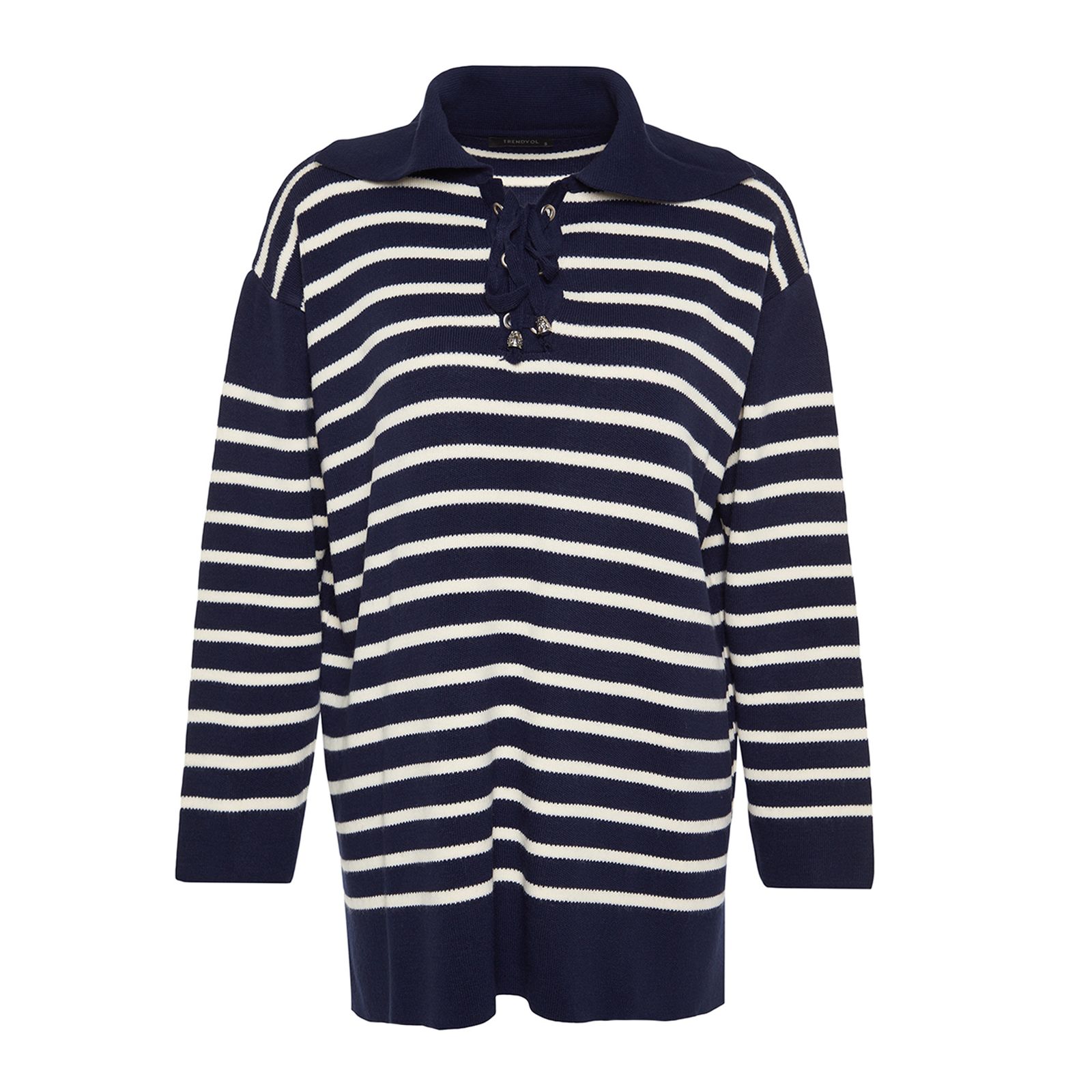 پلیور یقه برگردان زنانه ترندیول مدل 738400985 - - 2