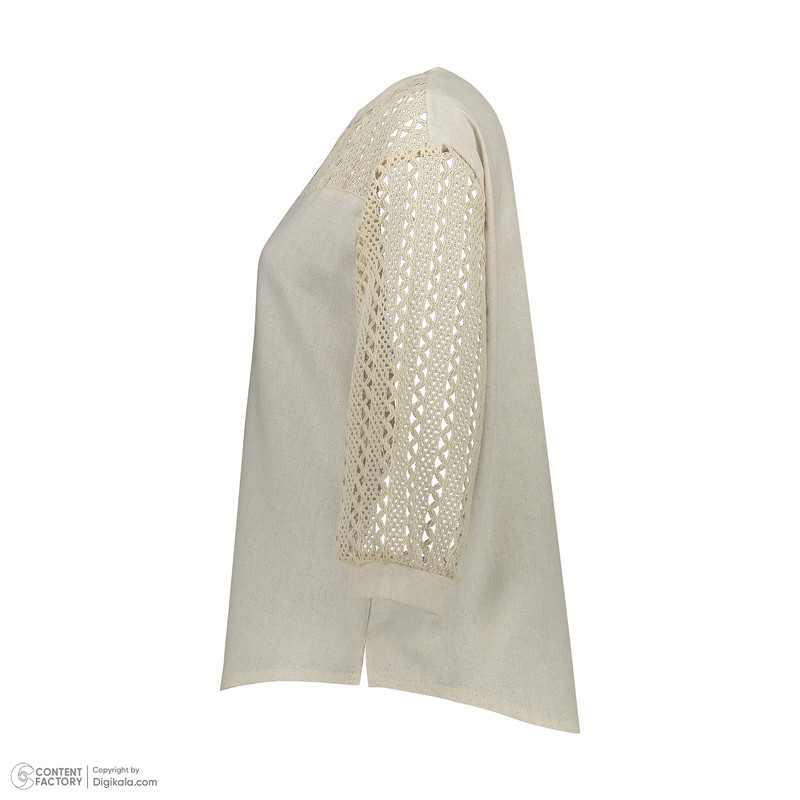 بلوز آستین بلند زنانه مدل گیپور چهارفصل ساده کد 7799