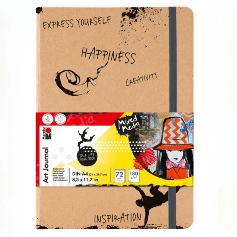دفتر طراحی ۷۲ برگ مارابو مدل Art Journal کد MM-A4-180