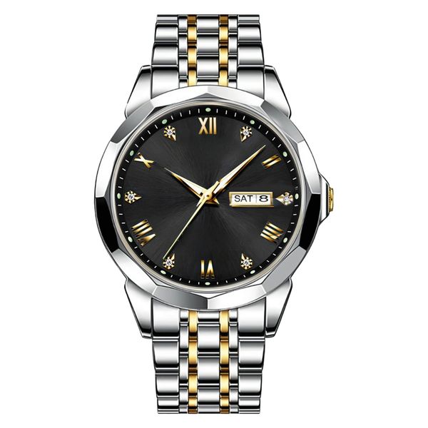 ساعت مچی عقربه‌ای کوارتز  مردانه مدل کلاسیک دی دیت بند استیل کد O4