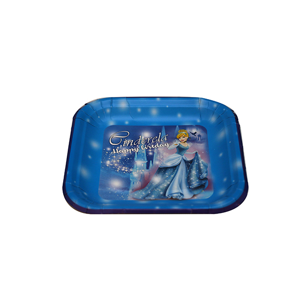 بشقاب یکبار مصرف طرح سیندرلا بسته 12 عددی