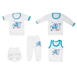 ست 5 تکه لباس نوزادی پسرانه مدل 12000