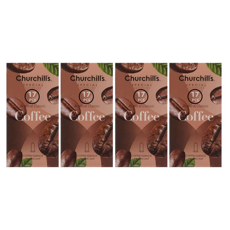 کاندوم چرچیلز مدل CHC_coffeee مجموعه 4 عددی